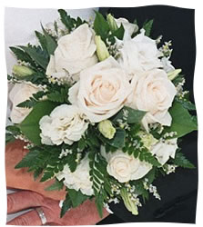 all white bouquet